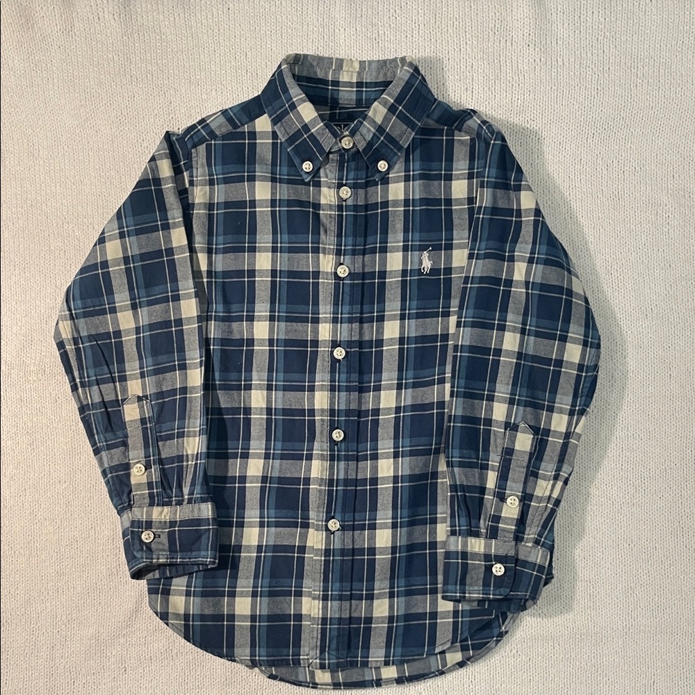 Ralph Lauren 4T Shirt blue checkered